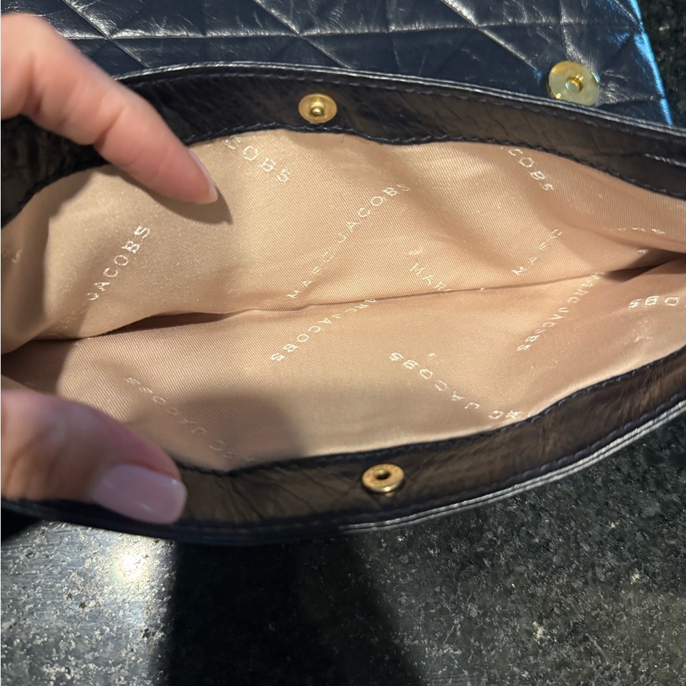 Marc Jacobs Black Quilted Leather Clutch - Picture 6 of 8